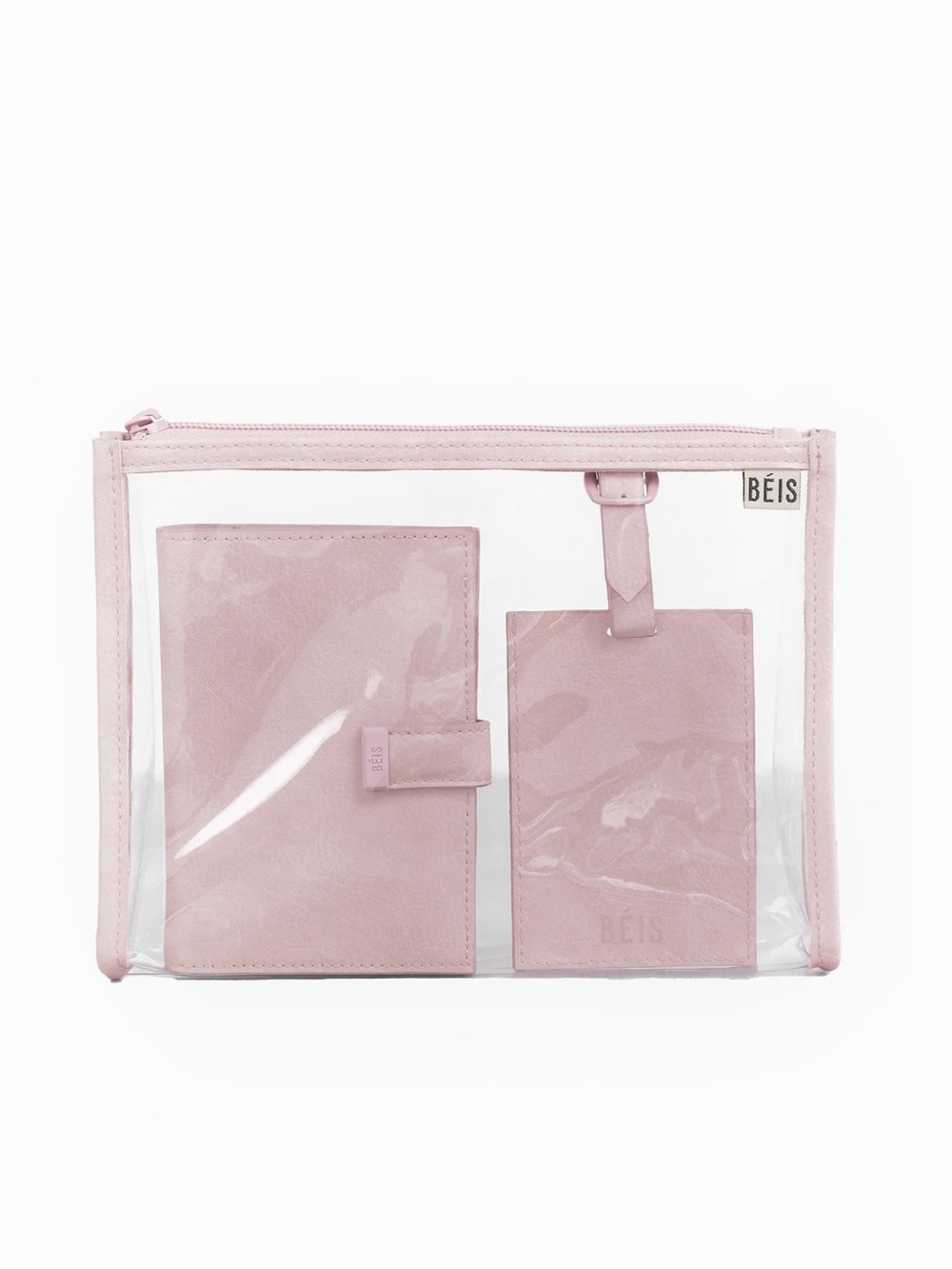 Beis Passport & Luggage Tag Set 
in Atlas Pink
